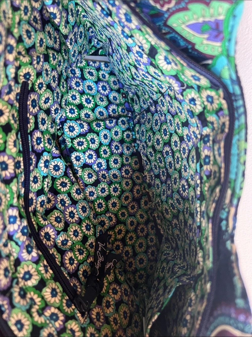 Vera Bradley Quilted Paisley bag in Blue and Green